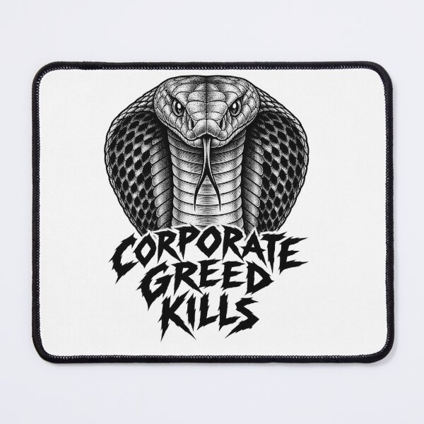 Item preview, Corporate Greed Kills Snake Socialist Rebel T Shirt designed and sold by Owcomm.