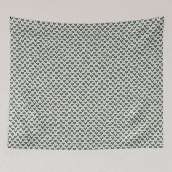 Item preview, Small Dusty Slate Blue Playing Card Hearts Calm Pattern designed and sold by DColourMuse.