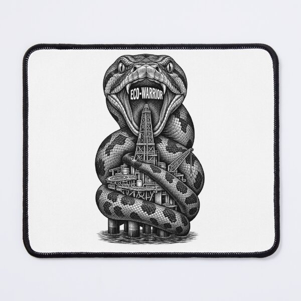 Item preview, Eco Warrior Snake Crushing Oil Rig Anticapitalist    designed and sold by Owcomm.
