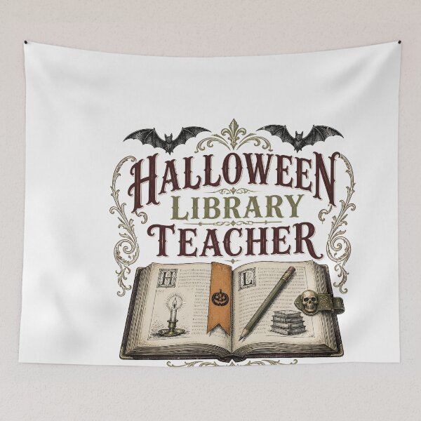 Item preview, Halloween Teacher Library Spooky Classroom Reading designed and sold by LiviuGligoros.