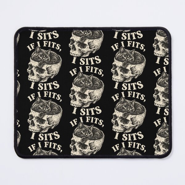 Item preview, If I Fits I Sits Cute Cat In Human Skull Funny Gothic Kitten Humor Graphic designed and sold by Fatherday.