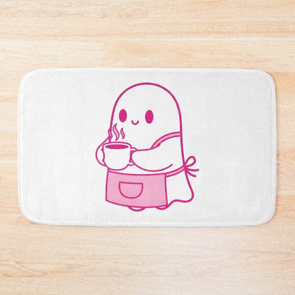 Item preview, Cute Pink Ghost with Coffee – Cozy Spooky Café Aesthetic Classic designed and sold by kyrartbt.