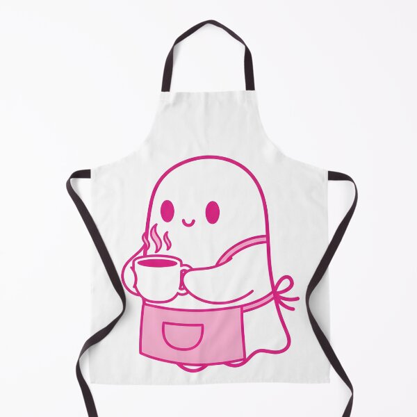 Item preview, Cute Pink Ghost with Coffee – Cozy Spooky Café Aesthetic Classic designed and sold by kyrartbt.