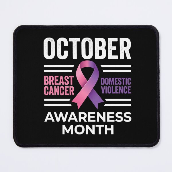 Item preview, October Awareness Month Ruban Bicolore Rose Violet designed and sold by MizoX7.