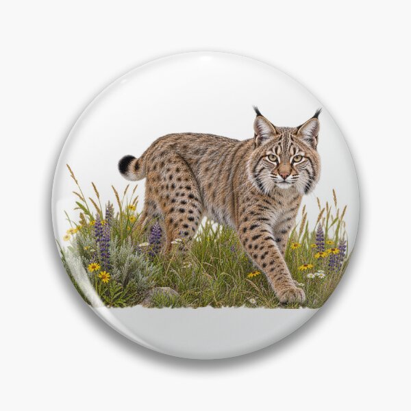 Item preview, This is a design of a bobcat in a meadow designed and sold by RBBeachDesigns.