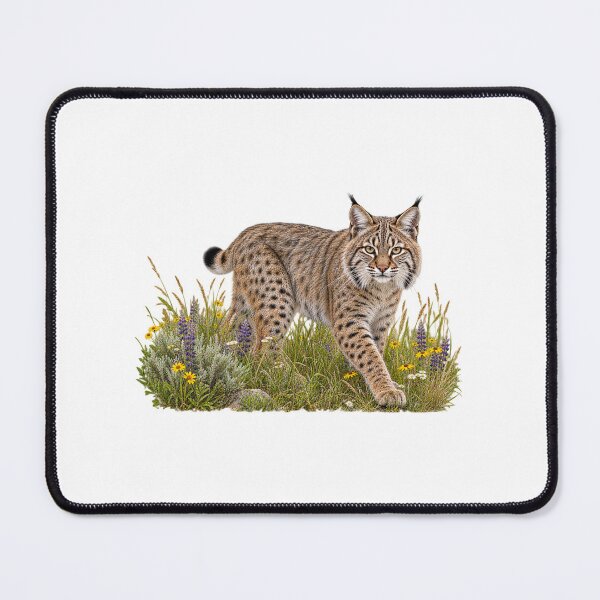 Item preview, This is a design of a bobcat in a meadow designed and sold by RBBeachDesigns.
