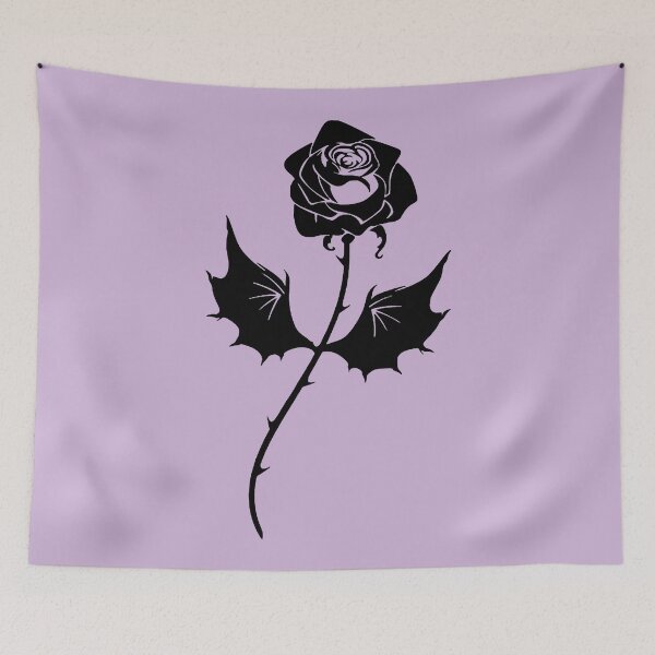 Item preview, Black Rose With Bst Wings designed and sold by Super Neon Pixels .
