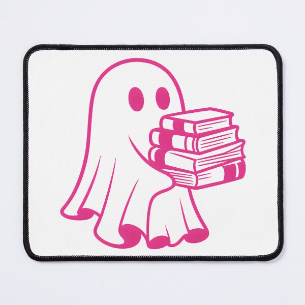 Item preview, Neon Pink Ghost with Books – Spooky Cute Academic Aesthetic Essential designed and sold by kyrartbt.