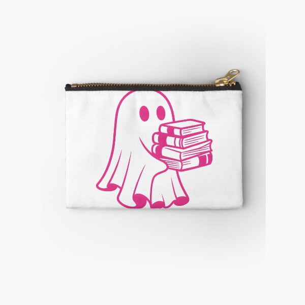 Item preview, Neon Pink Ghost with Books – Spooky Cute Academic Aesthetic Essential designed and sold by kyrartbt.