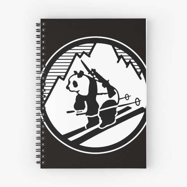 Item preview, Panda Skier with Rifle Mountains Retro  designed and sold by Scratch-Rainbow.