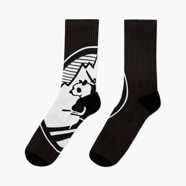 Item preview, Panda Skier with Rifle Mountains Retro  designed and sold by Scratch-Rainbow.