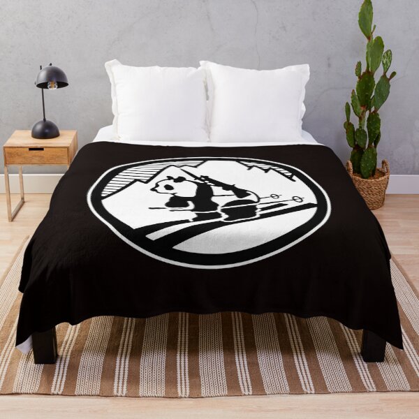 Item preview, Panda Skier with Rifle Mountains Retro  designed and sold by Scratch-Rainbow.