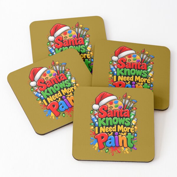 Item preview, Santa Knows I Need More Paint Funny Artist Christmas Art Supplies Holiday Design designed and sold by DesignHouse07.