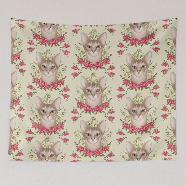 Item preview, Abyssinian Cat Roses designed and sold by artmuvz.