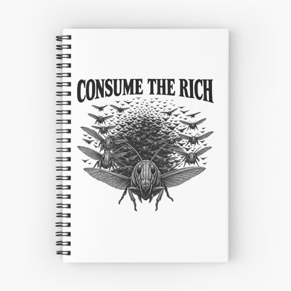 Item preview, Consume The Rich Eat The Rich Locust Swarm Anticapitalist Protest Art    designed and sold by Owcomm.