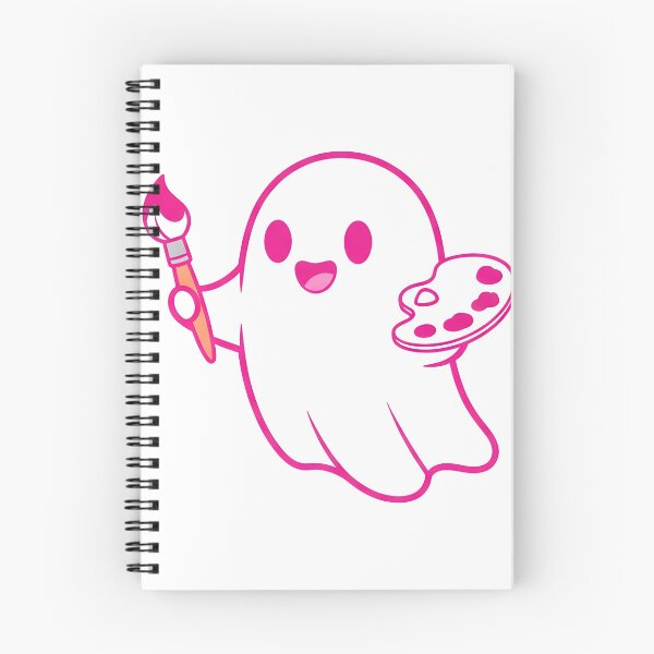 Item preview, Kawaii Artist Ghost – Cute Pink Creative Painter Design Classic designed and sold by kyrartbt.