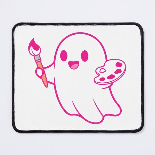 Item preview, Kawaii Artist Ghost – Cute Pink Creative Painter Design Classic designed and sold by kyrartbt.