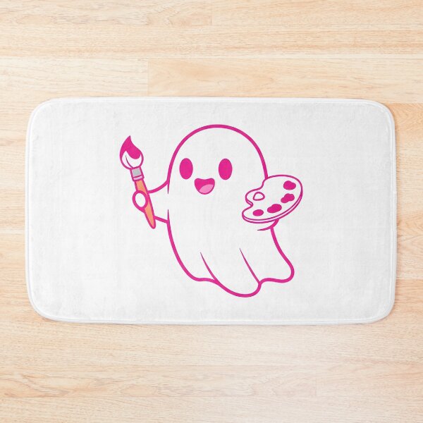 Item preview, Kawaii Artist Ghost – Cute Pink Creative Painter Design Classic designed and sold by kyrartbt.