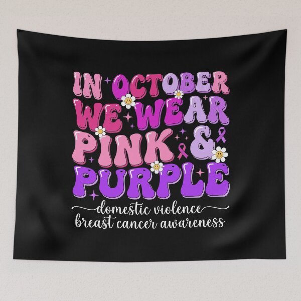 Item preview, In October We Wear Pink And Purple Rétro Sourire designed and sold by MizoX7.