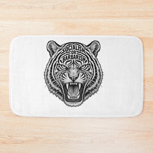 Item preview, Socialism or Barbarism Tiger Face Political Quote designed and sold by Owcomm.