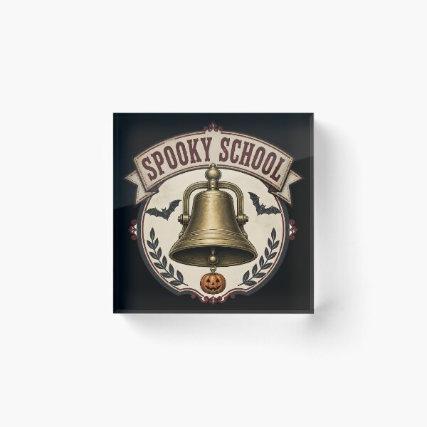 Item preview, Spooky Schoolhouse Bell Vintage Retro School designed and sold by LiviuGligoros.