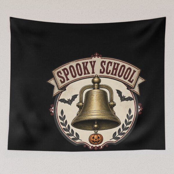 Item preview, Spooky Schoolhouse Bell Vintage Retro School designed and sold by LiviuGligoros.