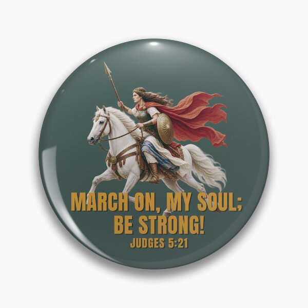 Item preview, Deborah Bible Illustration March on My Soul Be Strong Judges 5:21 designed and sold by Neeshki.