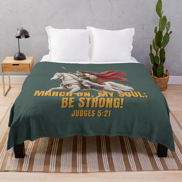 Item preview, Deborah Bible Illustration March on My Soul Be Strong Judges 5:21 designed and sold by Neeshki.