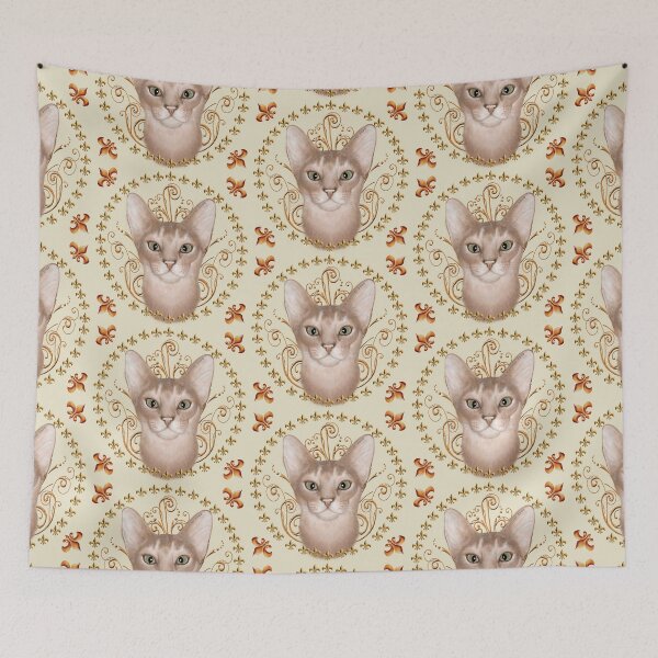 Item preview, Abyssinian Cat Fleur De Lis designed and sold by artmuvz.