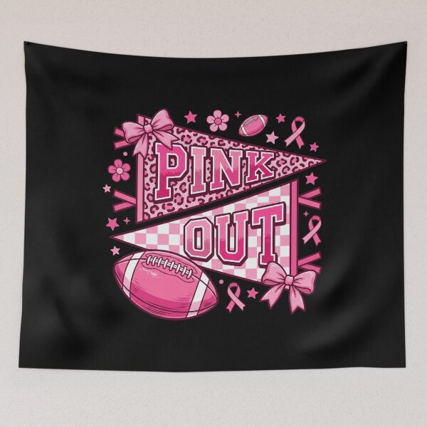 Item preview, Pink Out Fanion Football Américain Octobre Rose designed and sold by MizoX7.