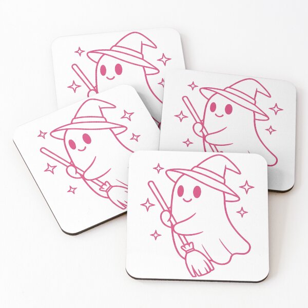 Item preview, Kawaii Witch Ghost – Cute Pink Spooky Halloween Design Classic designed and sold by kyrartbt.