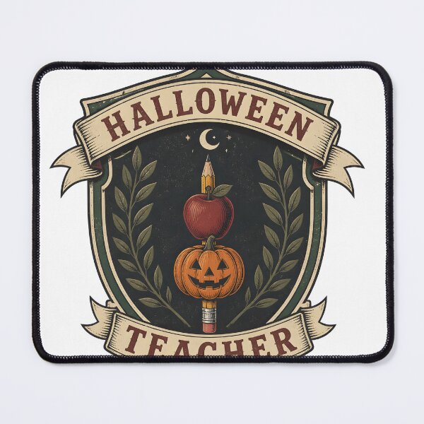 Item preview, Vintage Halloween Teacher Emblem Retro School Crest designed and sold by LiviuGligoros.