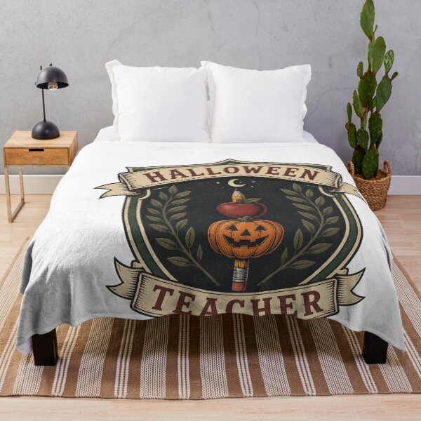 Item preview, Vintage Halloween Teacher Emblem Retro School Crest designed and sold by LiviuGligoros.