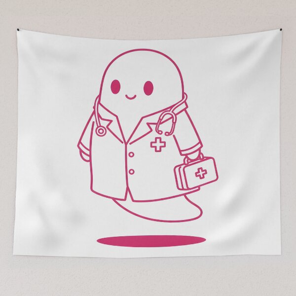 Item preview, Kawaii Doctor Ghost – Cute Spooky Medical Design Classic designed and sold by kyrartbt.