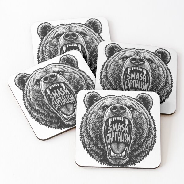 Item preview, Smash Capitalism Roaring Bear Protest Art designed and sold by Owcomm.