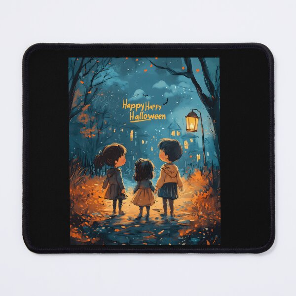 Item preview, Cute Autumn Children Trick Or Treat Autumn Night Painting designed and sold by ShirleyMPage.