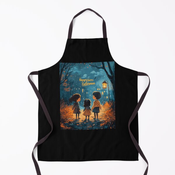 Item preview, Cute Autumn Children Trick Or Treat Autumn Night Painting designed and sold by ShirleyMPage.