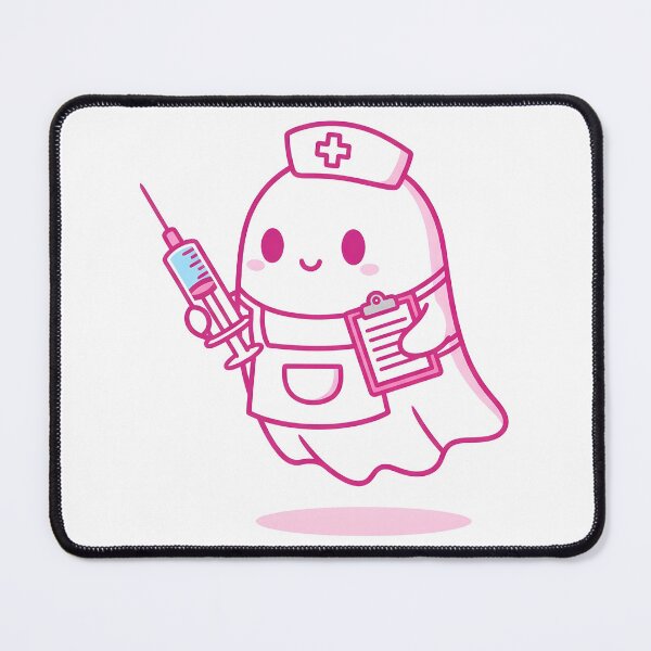 Item preview, Kawaii Nurse Ghost – Cute Spooky Medical Halloween Design Classic designed and sold by kyrartbt.