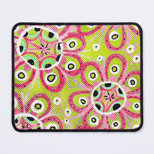Item preview, Retro Pink Flowers on Lime Green designed and sold by Fani*.