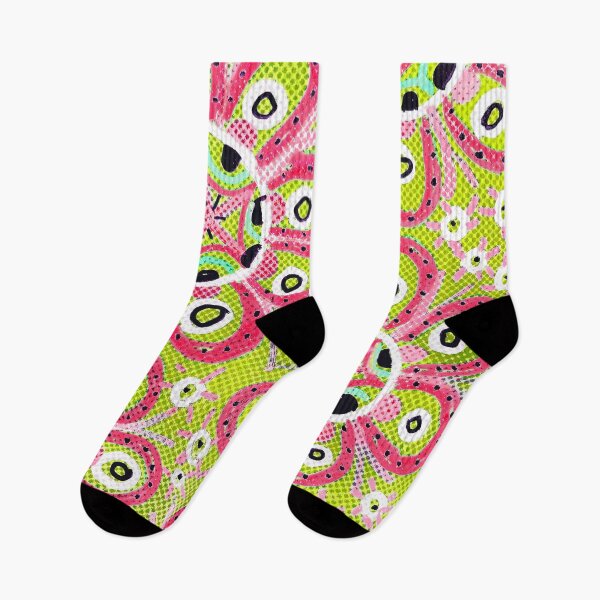 Item preview, Retro Pink Flowers on Lime Green designed and sold by Fani*.