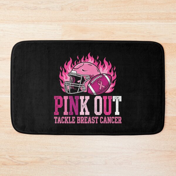 Aperçu de l'œuvre Pink Out Tackle Breast Cancer Casque Football Américain créée et vendue par MizoX7.