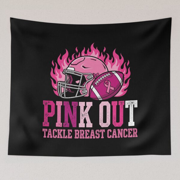 Item preview, Pink Out Tackle Breast Cancer Casque Football Américain designed and sold by MizoX7.