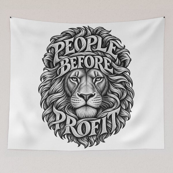 Item preview, People Before Profit Socialist Lion Graphic designed and sold by Owcomm.