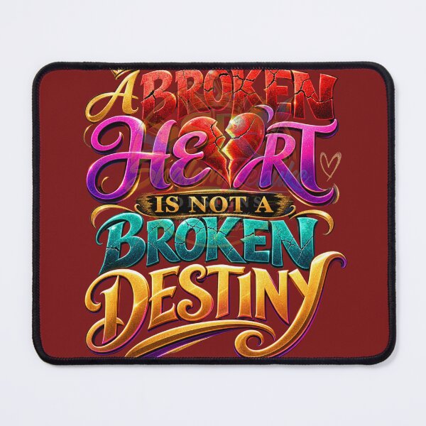 Item preview, A Broken Heart Is Not a Broken Destiny — Healing & Resilience Typography designed and sold by ShalomRebuke.