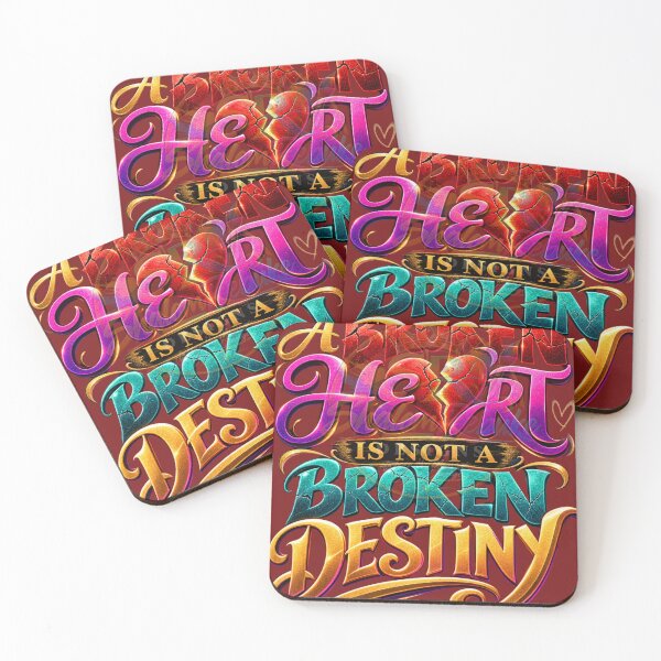 Item preview, A Broken Heart Is Not a Broken Destiny — Healing & Resilience Typography designed and sold by ShalomRebuke Illustartions and more..