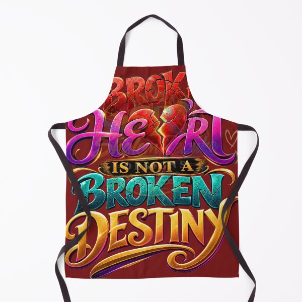 Item preview, A Broken Heart Is Not a Broken Destiny — Healing & Resilience Typography designed and sold by ShalomRebuke.
