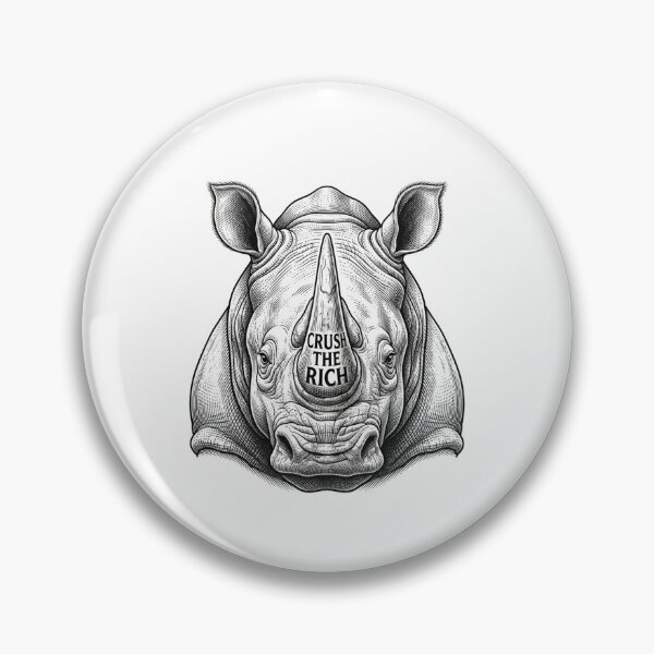 Item preview, Crush The Rich Rhino Socialist Protest Art designed and sold by Owcomm.