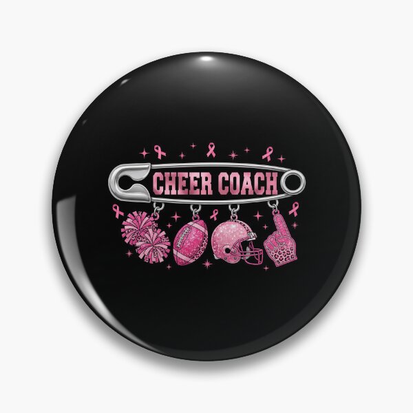 Item preview, Cheer Coach Pink Out Épingle Rubans Roses designed and sold by MizoX7.