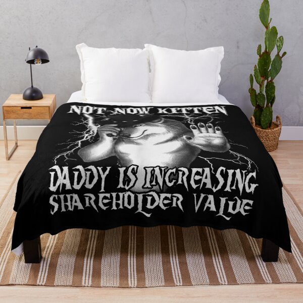 Item preview, Funny Wolf Not Now Kitten Daddy Increasing Shareholder Value  designed and sold by VibePrints42.