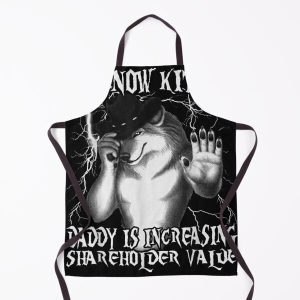 Item preview, Funny Wolf Not Now Kitten Daddy Increasing Shareholder Value  designed and sold by VibePrints42.